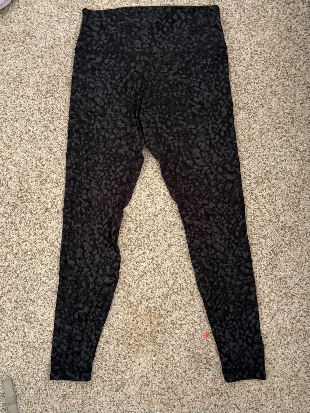 lululemon athletica Black Grey Textured High-Waist Leggings